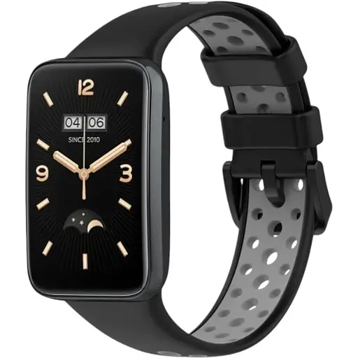 Ремешок DK Silicone Sport Band Classic Nike для Xiaomi Mi Band 7 Pro (black / grey)