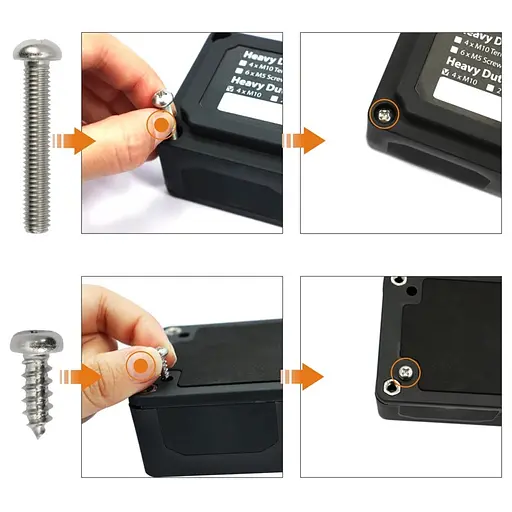 Распределительный блок с шиной Heavy Duty Bus Bar с 4-мя шпильками М8 для соединения кабелей 48V DC, до 300A (черный) (101065) - фото 6