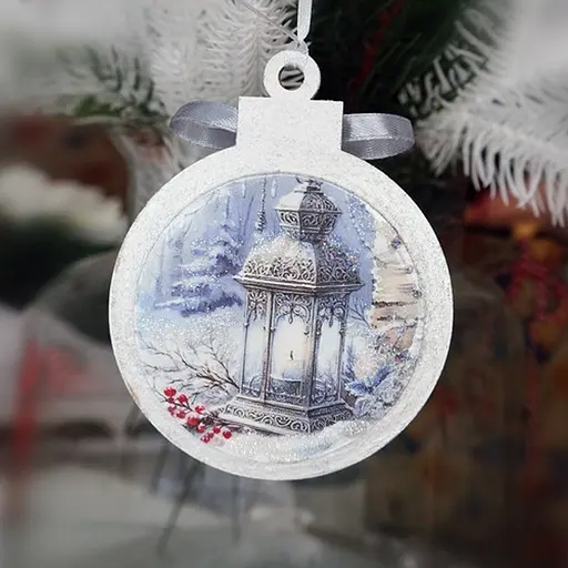 Творческий набор для создания 3-х елочных украшений "Winter Forest" Fabrika Decoru FDCKW-052 - фото 9