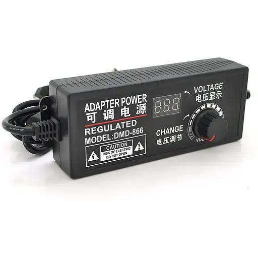 Адаптер живлення Voltronic з регулюванням 9-24V 5A, штекер 5,5 x 2,5, LED - індикація - фото 2