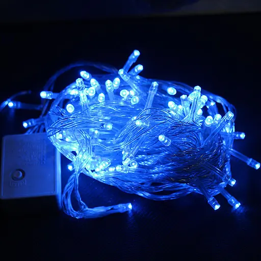 Гірлянда різдвяна Водоспад 3х1.5м на 320 світлодіодів LED гірлянда для прикраси будинків від мережі Синя - фото 3