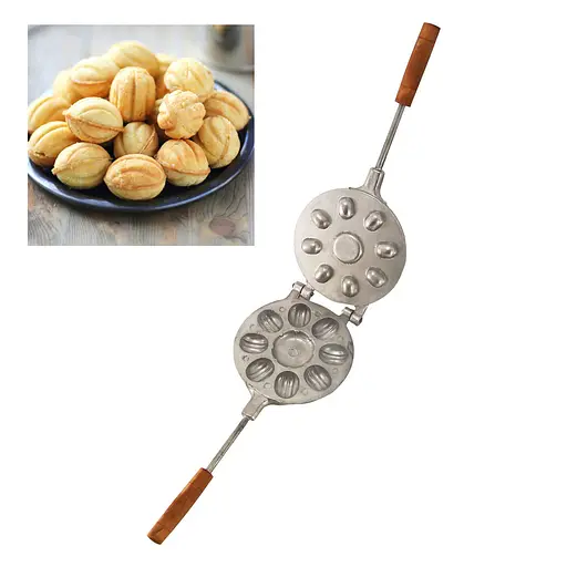 Орешница форма для выпечки крупных орешков со сгущенкой (8 орехов) + цветок, ХЕАЗ 81838 - фото 2