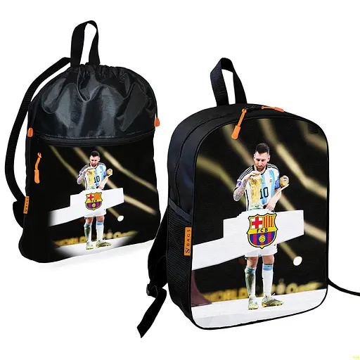 Шкільний рюкзак дитячий Ліонель Мессі + Сумка для взуття спортивної форми рюкзак-мішок хлопчикові (01863)