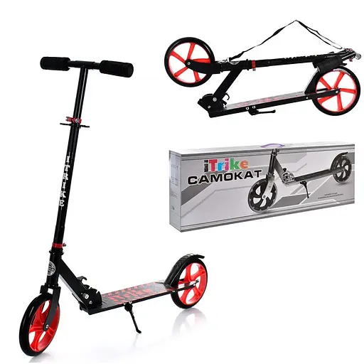 Самокат, PU колеса 200 мм, руль 90-100 см, SR2-010-4-1 (в ассортименте)