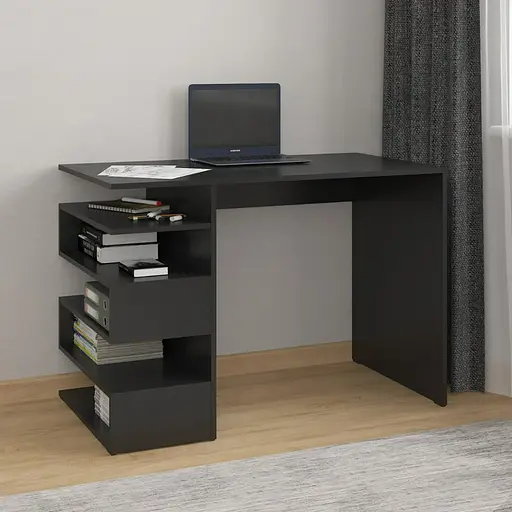 Комп'ютерний стіл з полицями id A-186 1100x756x598 мм Чорний