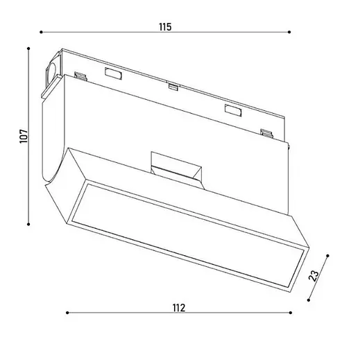 Світильник магнітний трековий Kloodi KDMG-BOOK112 PC 6W 3K BK - фото 3