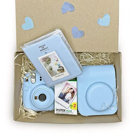 Набор камера Fujifilm Instax Mini 12, Фотобумага 20шт, Чехол, Фотоальбом 64 фото Голубой - фото 2