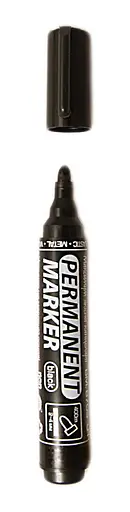 Маркер водостійкий JOBMAX, чорний, 12 шт. в упаковці