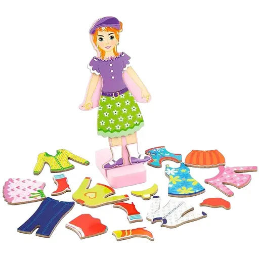 Набір магнітів Viga Toys Гардероб дівчинки (59652) - фото 1