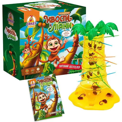 Гра настольная Vladi Toys, развлекательная, Хвосты и лианы, на украинском