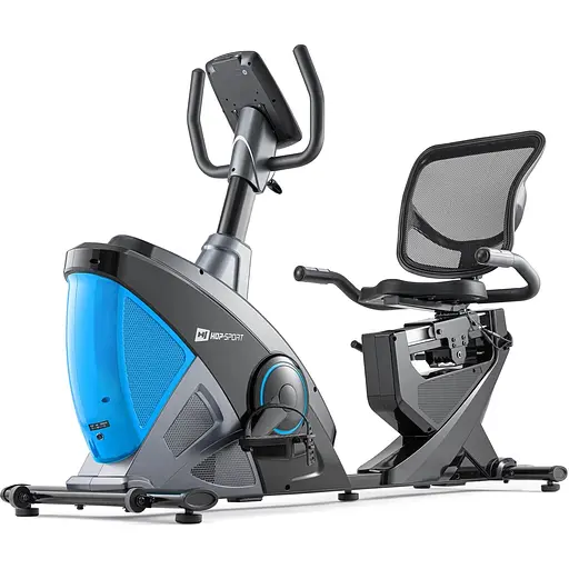 Горизонтальный велотренажер Hop-Sport HS-070L Helix синий iConsole+