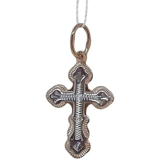 Золотий хрестик Харківська ювелірна фабрика з алмазною гранню. Врятуй і збережи. 118