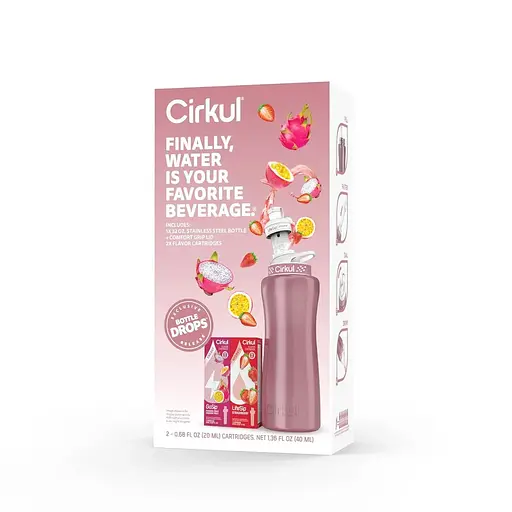 Стартовий набір пляшка з кришкою Cirkul Rose Gold з двома смаковими картриджами Полуниця та Маракуя 946 мл - фото 2