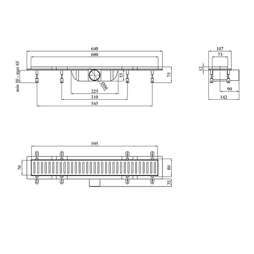 Трап лінійний Kroner KRP Harz S60 Sektion CV029579 - фото 2