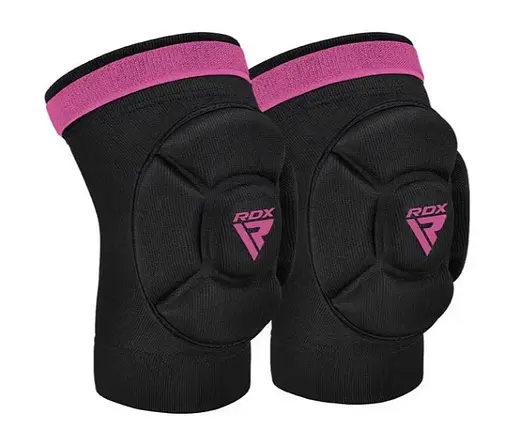 Наколінники спортивні RDX HOSIERY KNEE FOAM K5 BLACK/PINK-S (пара) (HYP-K5BP-S) - фото 1
