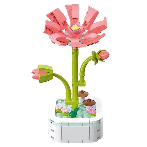 3D конструктор Flowers Розовый пион на 114 деталей (25-106)