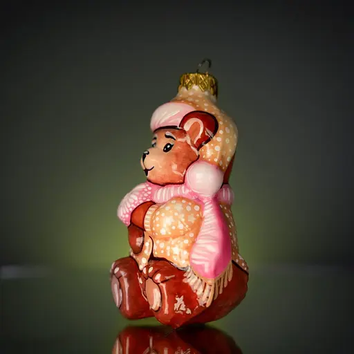 Ялинкова прикраса Різдвяні історії Мама-ведмедиця скло (4820001154757) - фото 2