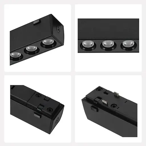 Магнитный ультратонкий трековый линейный светильник KW-301/12W NW DC48V BK Brille 48-202 - фото 4