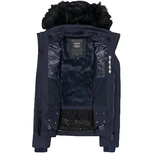 Куртка CMP Women's Stretch Twill Ski Jacket with Faux Fur Hood Dark Blue XS (1097-31W0066F-N950 36) - фото 4