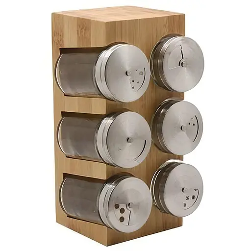 Набор емкостей специй на подставке Ardesto Midori 80 мл 10.7х10х20 см 7 предметов (AR1406B)