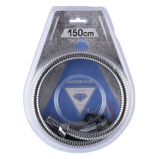 Шланг для душу Topaz TSH-6004 150см, Хром - фото 1