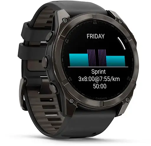 Смарт-часы Garmin Fenix 8 47mm AMOLED Sapphire Carbon Gray DLC Titanium with Black Silicone Band (010-02904-29) EU - фото 2