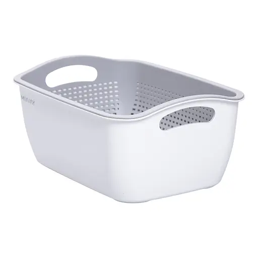 Кошик для миття овочів та фруктів Yiwu пластиковий 29х5х21х11 см білий HP-45-6W - фото 4