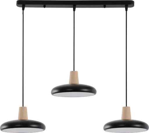 Подвесная люстра XI3342-3 черный + дерево - фото 8