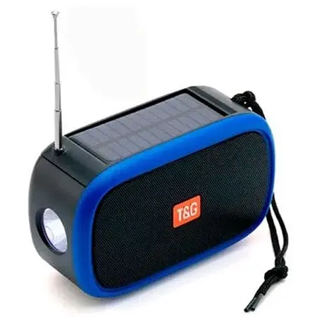 Портативна колонка TG 632 з функцією гучного зв'язку радіо ліхтар сонячна батарея Синій - фото 1