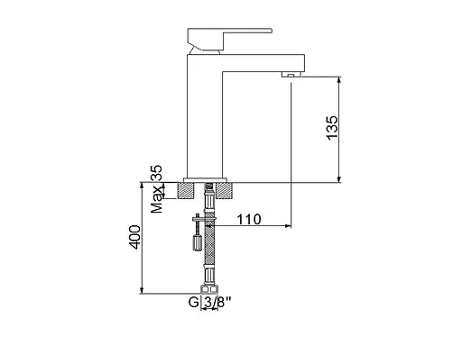 Змішувач для умивальника NEWARC Cubic 871521N - фото 5