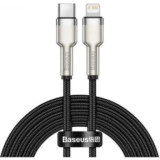 Кабель Baseus Cafule Series Metal Data Cable Type-C to Lightning PD 20W 2 м Чорний