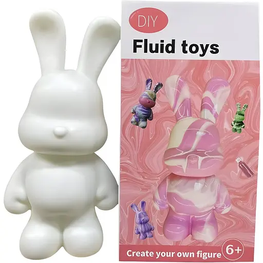 Набор для творчества Флюидный кролик Fluid Bunny с красками 23 см (24-604)