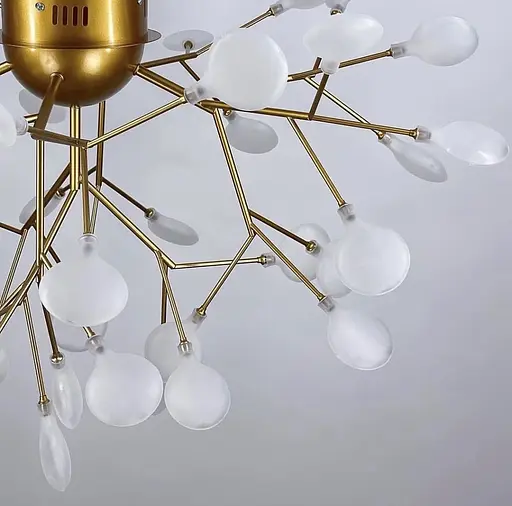 Нежный светильник с лепестками на 36 ламп в корпусе золото Line.F Цвет плафона Графитовый - фото 3