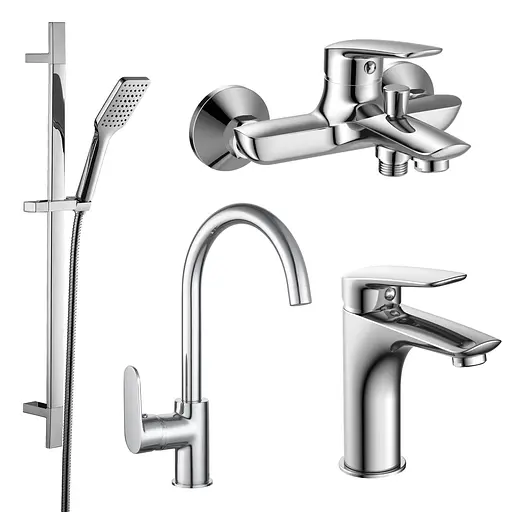 Набор смесителей для ванны и кухни Imprese PL 51003055 Хром - фото 1