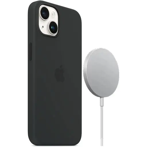 Оригинальный силиконовый чехол Apple Silicone Case MagSafe для iPhone 15 (6.1") Midnight Black MT0J3ZM/A