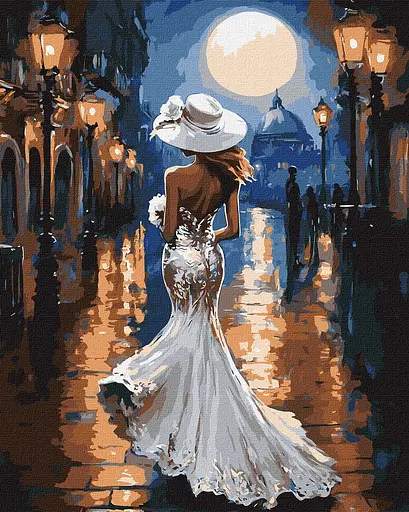 Набір для розпису по номерах Вечір стилю, Ideyka, 40x50 см, КНО8553