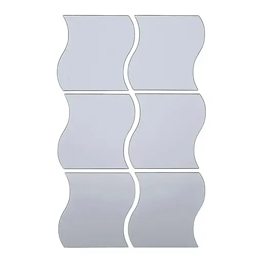 Дзеркальний декор Wall Sticker SW-00002509 акриловий самоклеючий 120х80 мм 6 шт. срібло - фото 1