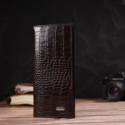 Мужской кожаный кошелек Canpellini 9.2х18.8х1 см acs0025608 - фото 5