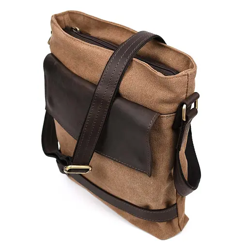 Чоловіча шкіряна сумка через плече TARWA 27х31х8 см sum0026667 - фото 7