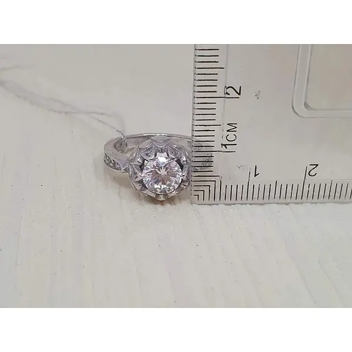 Серебряное кольцо Агни с фианитами. 1367/9Р ШЕРИ 17,5 - фото 5