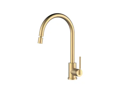 Смеситель для кухни поворотный аэратор золотой Nett EG-22 Золотой - фото 1