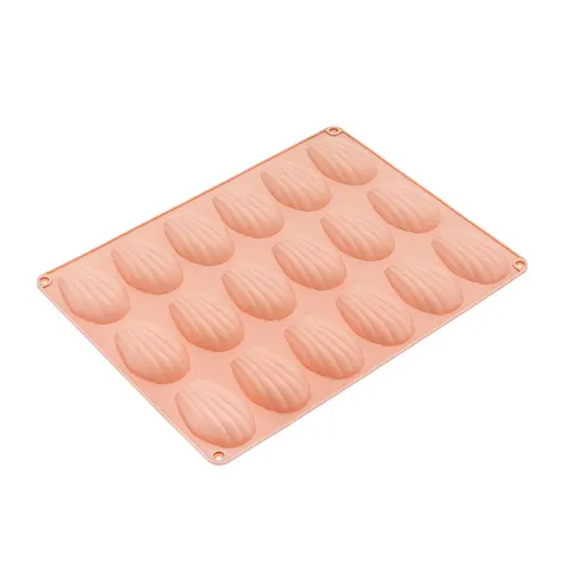 Форма силиконовая для выпечки печенья Мадлен на 18 ракушек 32х24х1.4 см C381, Kitchen Master Бежевый 87171 - фото 10