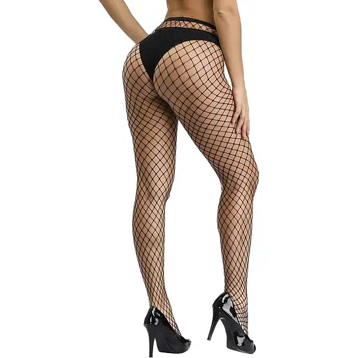Колготки JSY в крупную сетку T-8003, Black - фото 3