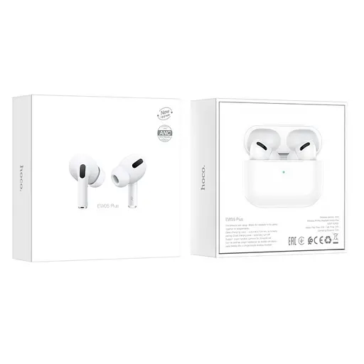 Бездротові навушники HOCO EW05 Plus Active noise cancelling true wireless BT headset White - фото 5