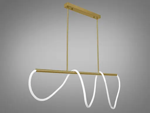 Модна новинка люстра лед для спальні шланг, 32W, бронза - фото 1