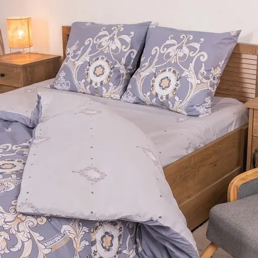 Комплект постільної білизни Viluta євро ранфорс 22178 100% бавовна - фото 4