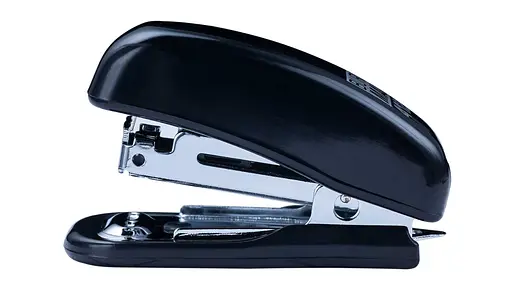 Степлер пластиковый мини, до 10 листов, скобы №10, черный