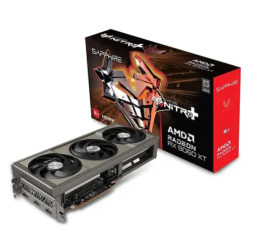 Відеокарта Radeon RX 9060 XT Sapphire NITRO+ 16Gb GDDR6 128-bit HDMI/2xDP 3320/20000 MHz 8-pin (11350-01-20G) - фото 1