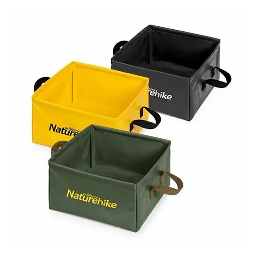 Складаний контейнер для води із ПВХ Naturehike NH19SJ007 Square bucket 13л (Зелений) - фото 3
