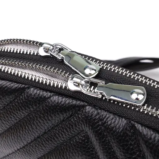 Сумка Vintage прошита треугольниками из натуральной кожи 22х13х6.5 см sum0027518 - фото 5